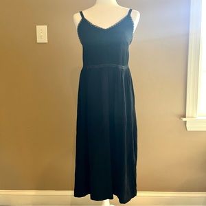 Aritzia Wilfred Le Fou Black Lace Trimmed Dress